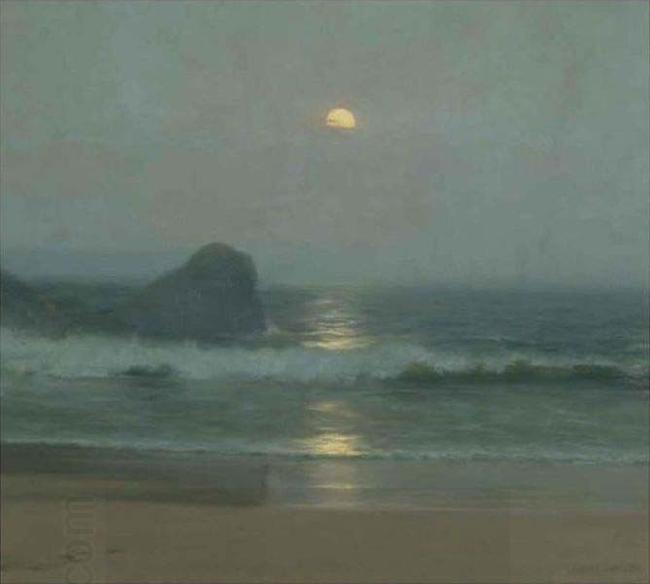 Lionel Walden Moonlight Over the Coast, oil painting by Lionel Walden China oil painting art